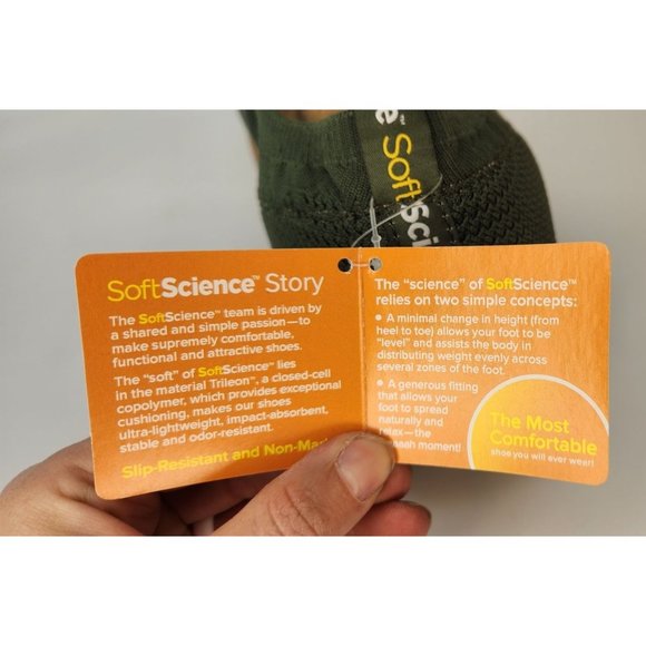 SoftScience The Tradewind Men's Slip On Athleisure Shoes - Sage & Tan Sole - Picture 7 of 13